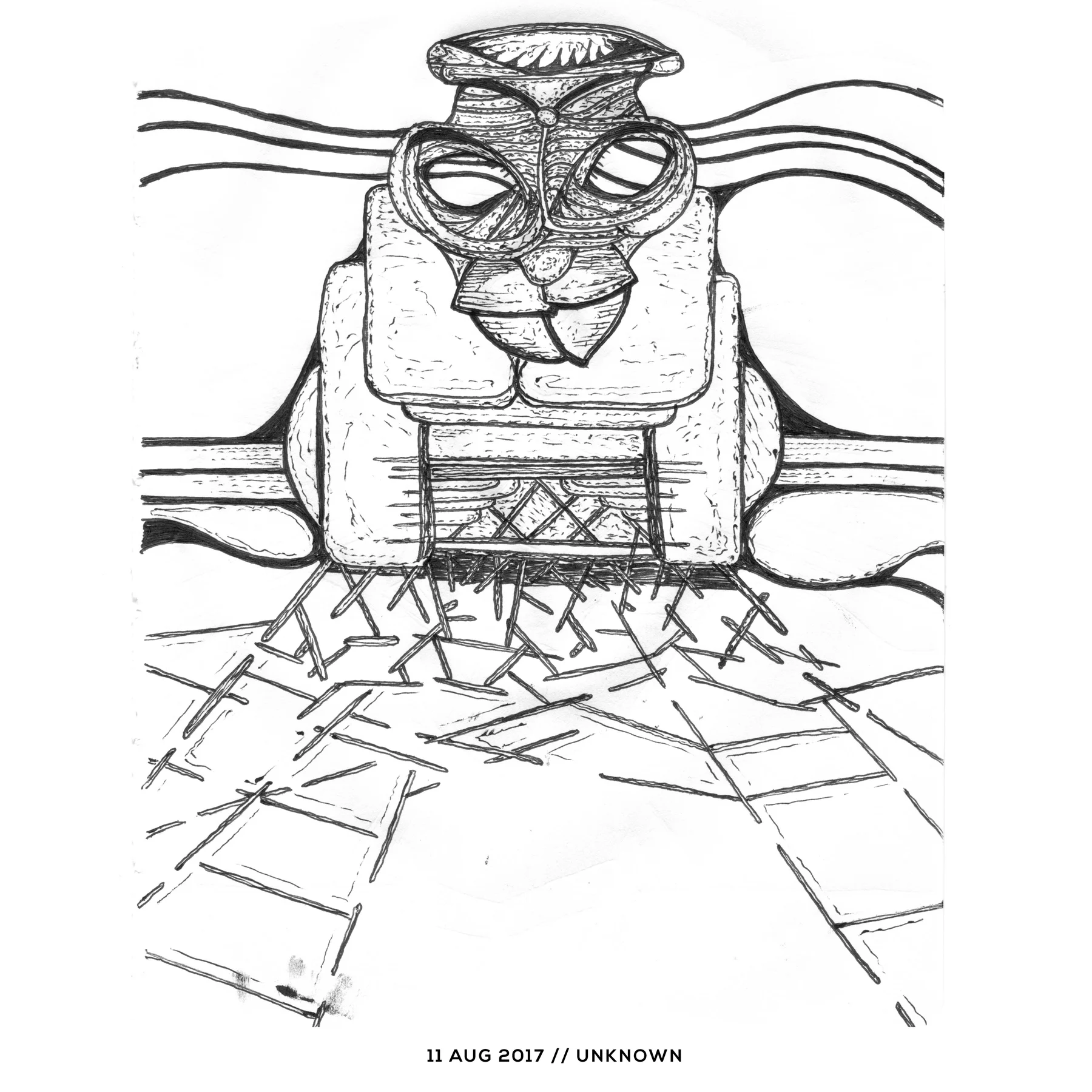 Ink drawing — untitled, 11 August 2017