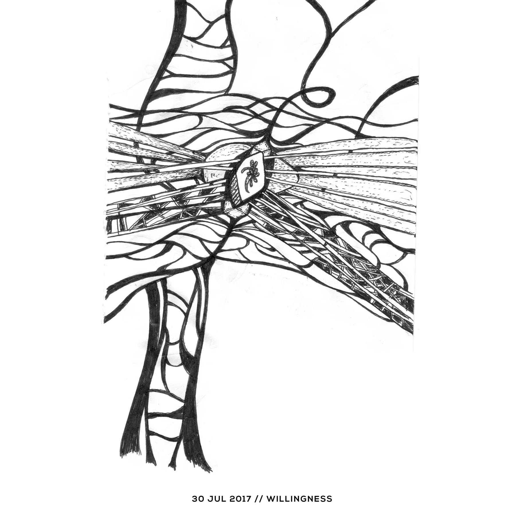 Ink drawing — willingness, 30 July 2017